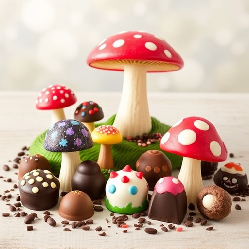 Vibrant Magic Mushroom Chocolates Collection