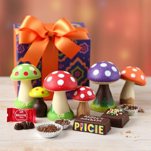 Vibrant Magic Mushroom Chocolates Collection