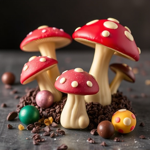 Vibrant Magic Mushroom Chocolates Collection