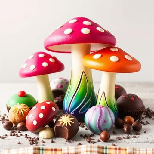 Vibrant Magic Mushroom Chocolates Collection