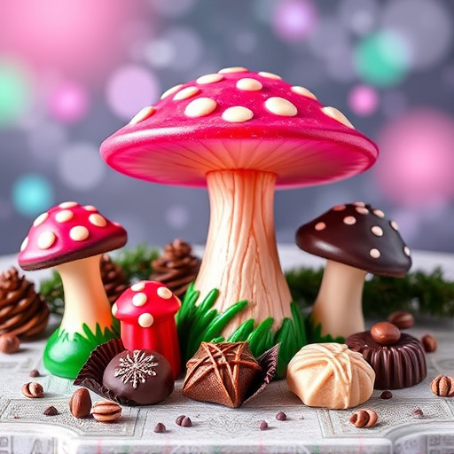 Vibrant Magic Mushroom Chocolates Collection