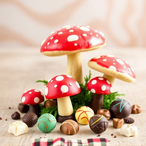 Vibrant Magic Mushroom Chocolates Collection