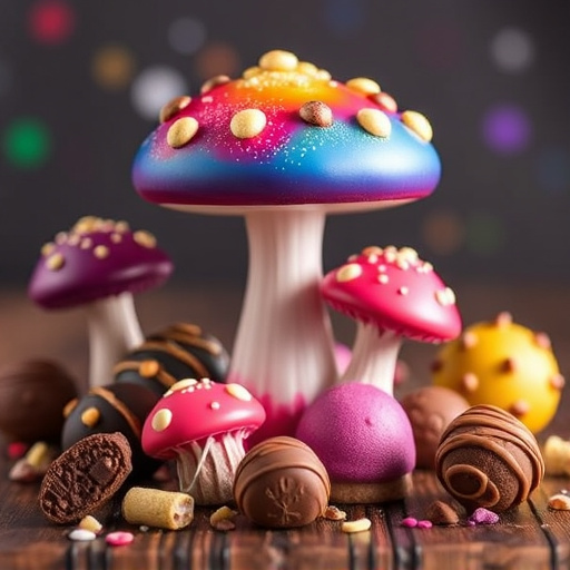 Vibrant Magic Mushroom Chocolates Collection