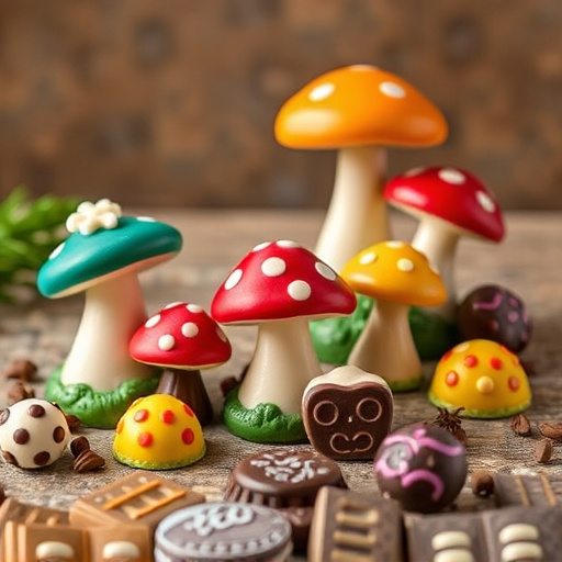 Vibrant Magic Mushroom Chocolates Collection