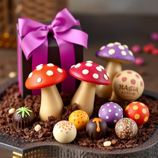 Vibrant Magic Mushroom Chocolates Collection