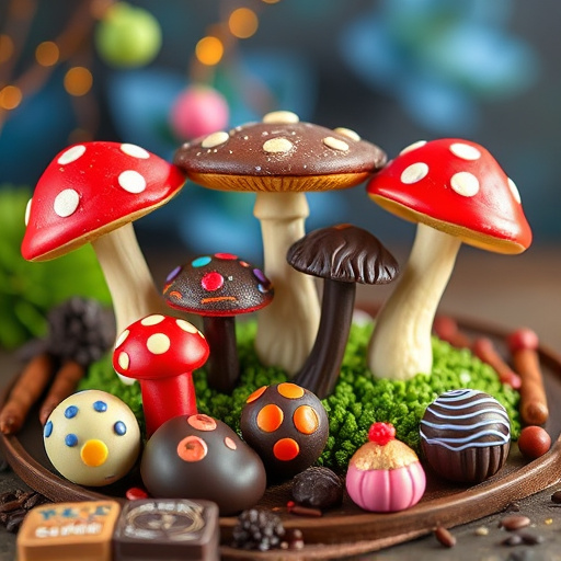 Vibrant Magic Mushroom Chocolates Collection