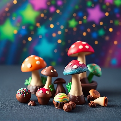 Vibrant Magic Mushroom Chocolates Collection