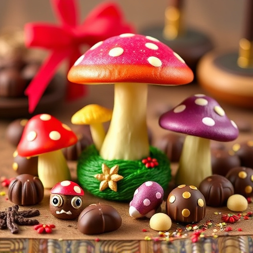 Vibrant Magic Mushroom Chocolates Collection