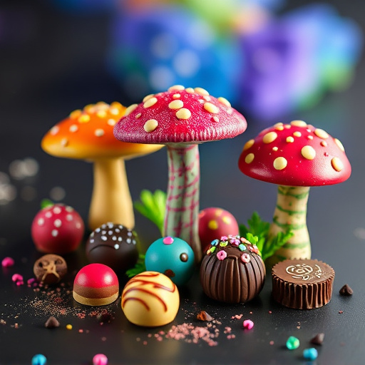 Vibrant Magic Mushroom Chocolates Collection