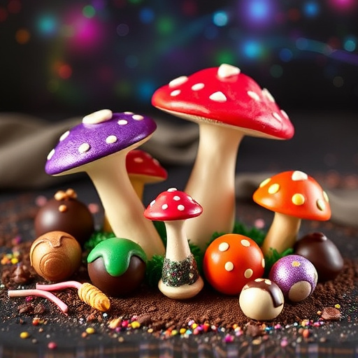 Vibrant Magic Mushroom Chocolates Collection