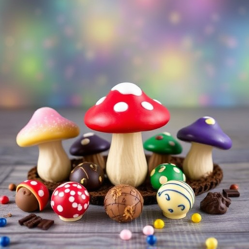 Vibrant Magic Mushroom Chocolates Collection