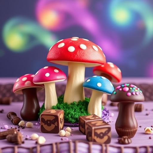 Vibrant Magic Mushroom Chocolates Collection