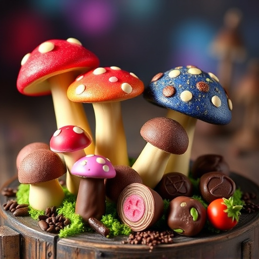 Vibrant Magic Mushroom Chocolates Collection