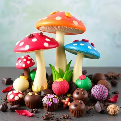 Vibrant Magic Mushroom Chocolates Collection