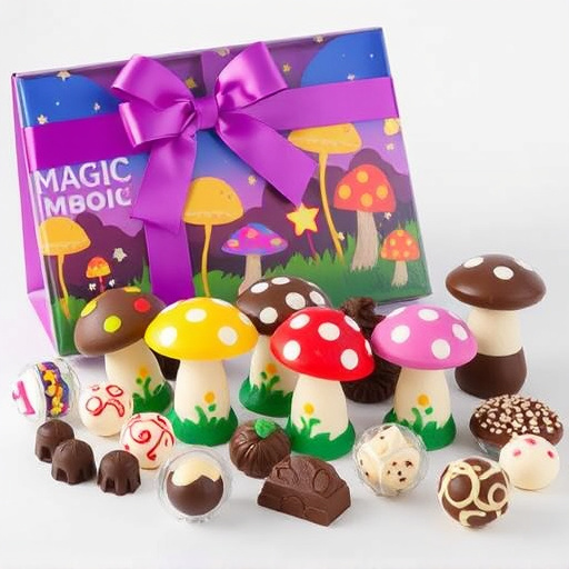 Vibrant Magic Mushroom Chocolates Collection