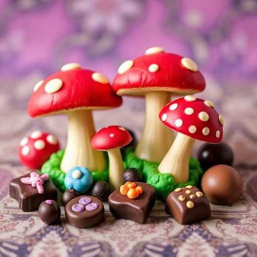 Vibrant Magic Mushroom Chocolates Collection