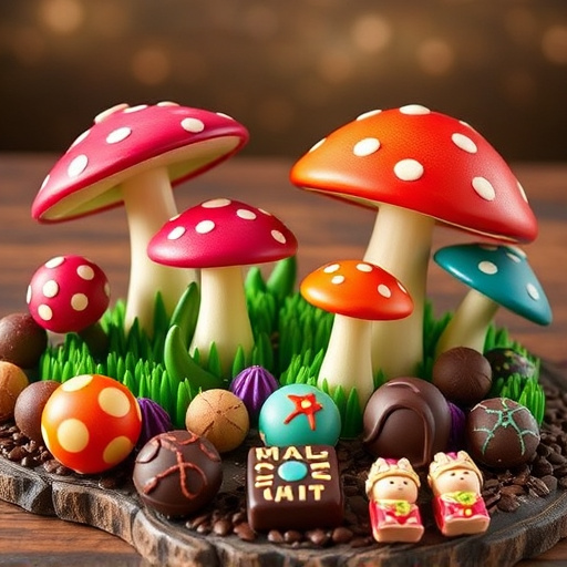 Vibrant Magic Mushroom Chocolates Collection