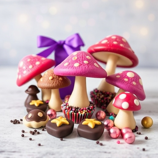 Vibrant Magic Mushroom Chocolates Collection