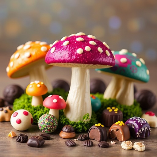Vibrant Magic Mushroom Chocolates Collection