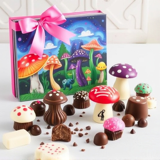 Vibrant Magic Mushroom Chocolates Collection