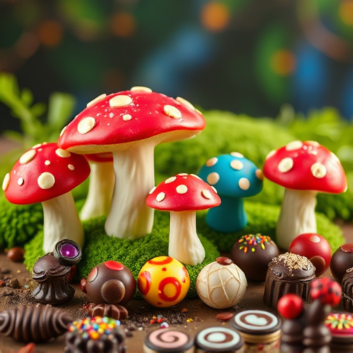 Vibrant Magic Mushroom Chocolates Collection
