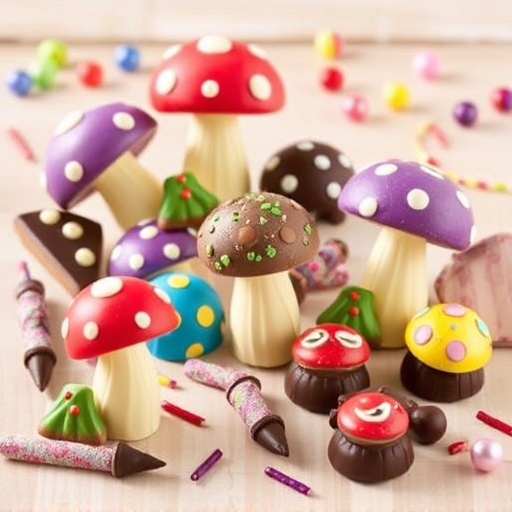 Vibrant Magic Mushroom Chocolates Collection