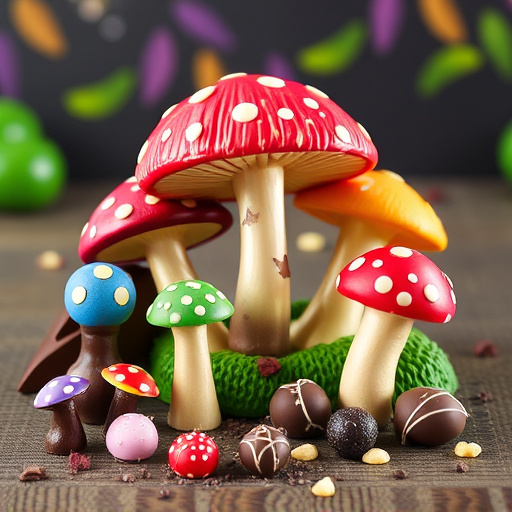 Vibrant Magic Mushroom Chocolates Collection