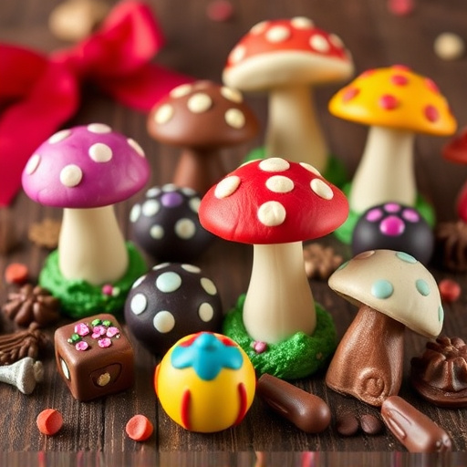 Vibrant Magic Mushroom Chocolates Collection