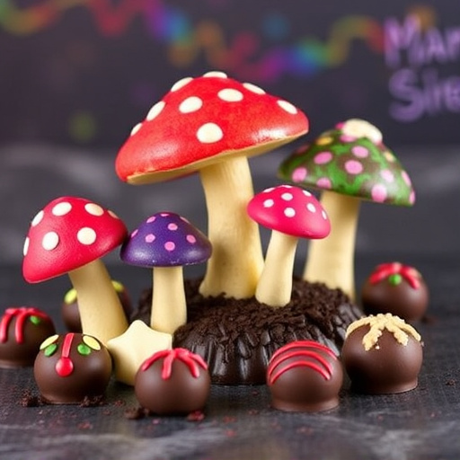 Vibrant Magic Mushroom Chocolates Collection