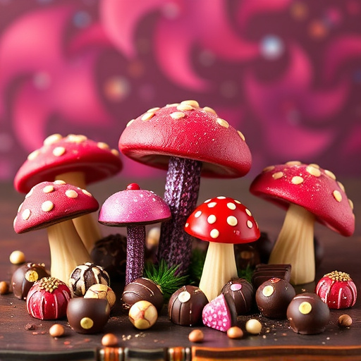 Vibrant Magic Mushroom Chocolates Collection