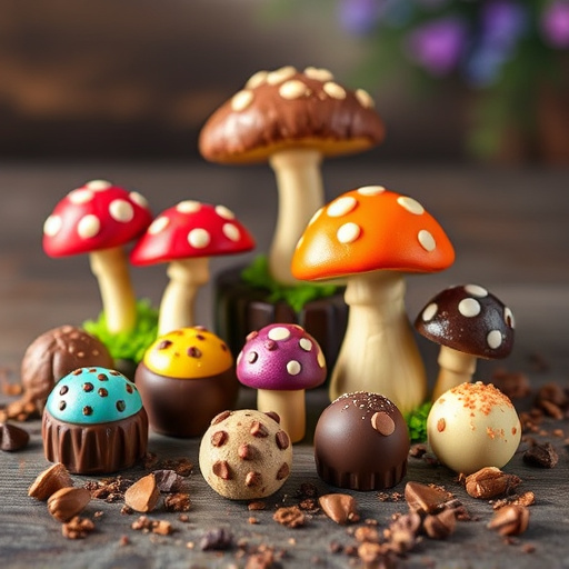 Vibrant Magic Mushroom Chocolates Collection