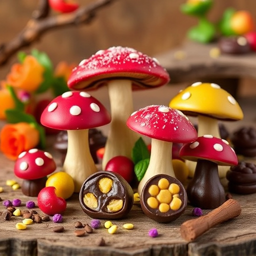 Vibrant Magic Mushroom Chocolates Collection