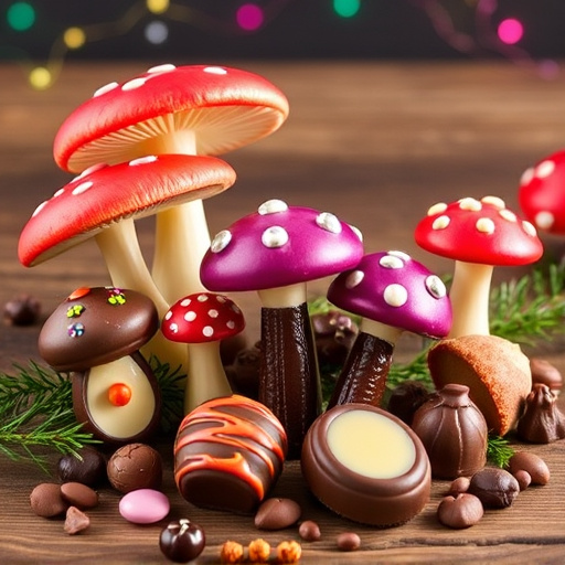 Vibrant Magic Mushroom Chocolates Collection