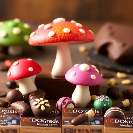 Vibrant Magic Mushroom Chocolates Collection