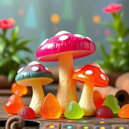 Vibrant Magic Mushroom Gummies Collection