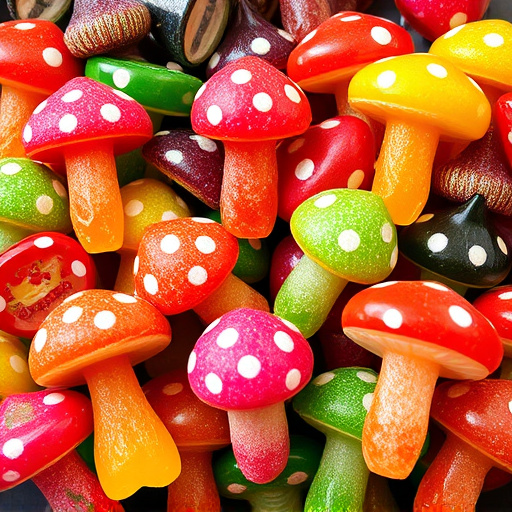 Vibrant Magic Mushroom Gummies Collection