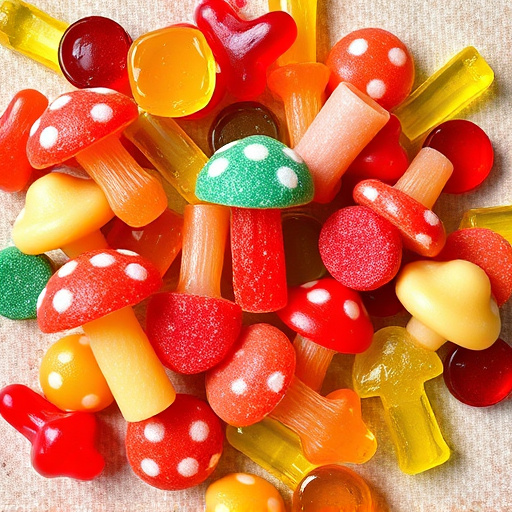 Vibrant Magic Mushroom Gummies Collection