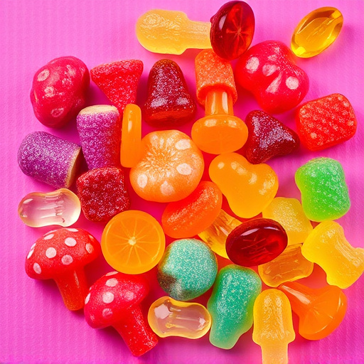 Vibrant Magic Mushroom Gummies Collection