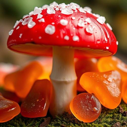 Amanita Magic Mushroom Gummies Close-Up