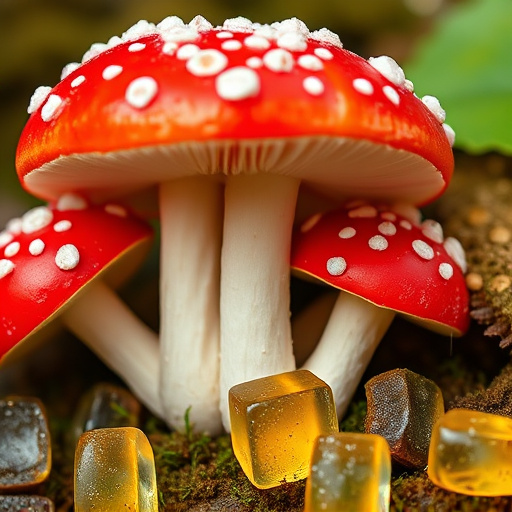 Amanita Magic Mushroom Gummies Close-Up