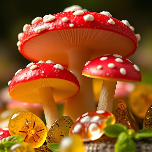 Amanita Magic Mushroom Gummies Close-Up