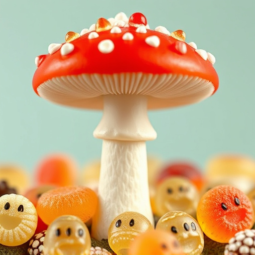 Amanita Magic Mushroom Gummies Close-Up