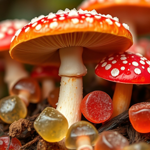 Amanita Magic Mushroom Gummies Close-Up