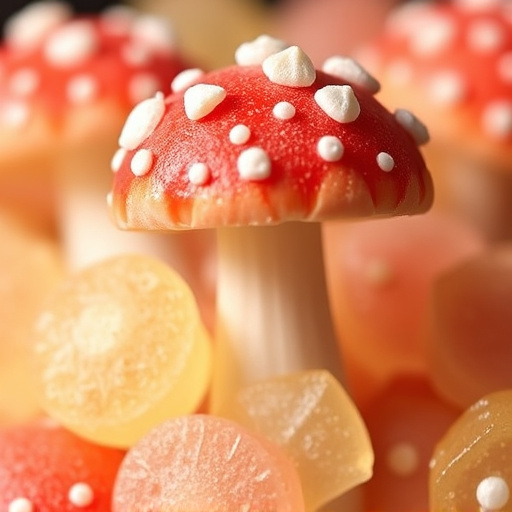 Amanita Magic Mushroom Gummies Close-Up