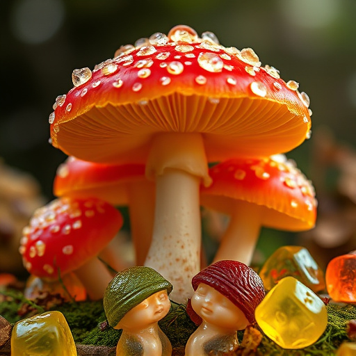 Amanita Magic Mushroom Gummies Close-Up