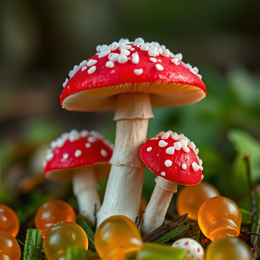 Amanita Magic Mushroom Gummies Close-Up