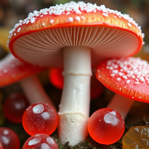 Amanita Magic Mushroom Gummies Close-Up