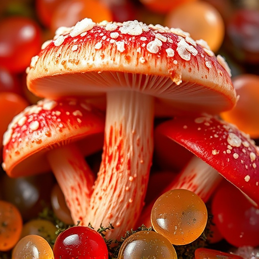 Amanita Magic Mushroom Gummies Close-Up