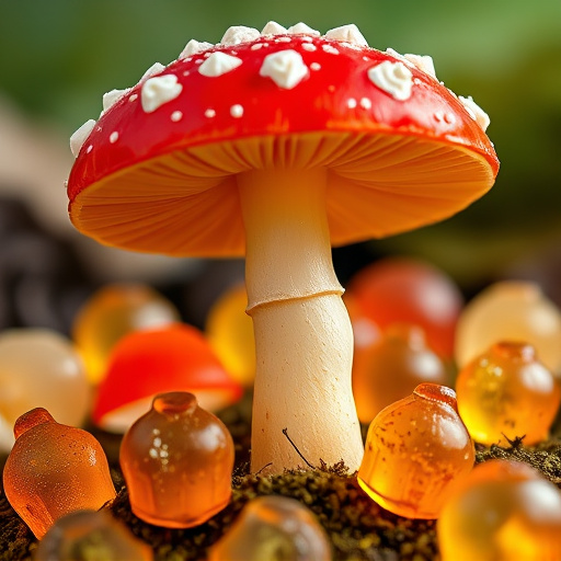 Amanita Magic Mushroom Gummies Close-Up