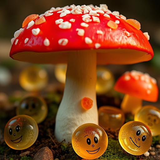 Amanita Magic Mushroom Gummies Close-Up